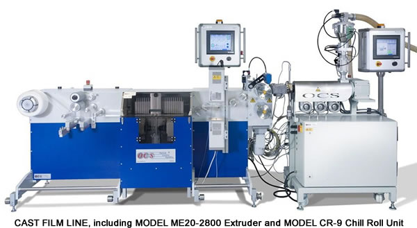 Cast Film Line, including Model ME20-2890 Extruder and Model CR-9 Chill Roll Unit